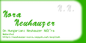 nora neuhauzer business card